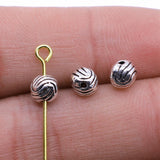 WYSIWYG 20pcs Jewelry Findings Handmade DIY Craft Bead Antique Silver Color Charms 5mm