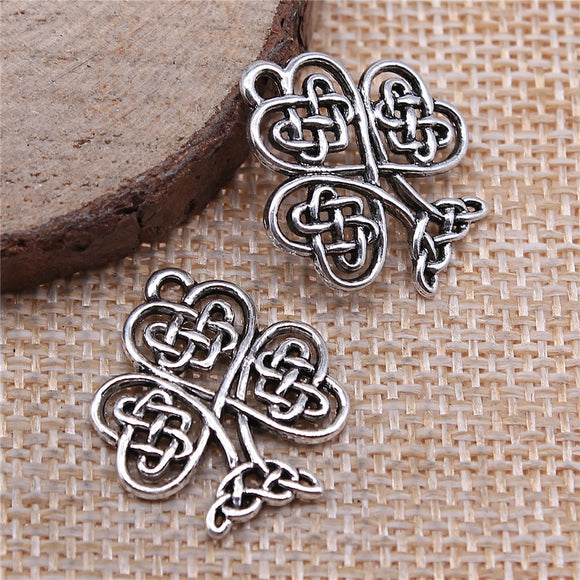 WYSIWYG 20pcs Jewelry Making DIY Handmade Craft Charms Antique Silver Color 19x23mm Love Tree Pendant