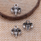 WYSIWYG 20pcs Jewelry Making Diy Handmade Craft Charms Antique Silver Color 11x14mm Goat Head Pendant