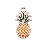 WYSIWYG 20pcs KC Gold Color Banana Pineapple Strawberry Charms For Jewelry Making DIY Jewelry Findings