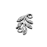 WYSIWYG 20pcs Leaf Connector Charms Diy Alloy Jewelry Findings Antique Silver Color 10x15mm