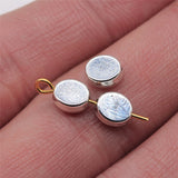 WYSIWYG 20pcs Oval Beads For Jewelry Making 6x7mm Antique Silver Color Jewelry Accessories