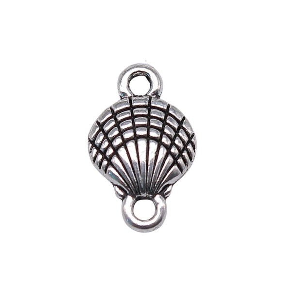 WYSIWYG 20pcs Shell Charms Connector Handmade Accessories Antique Bronze Color Antique Silver Color 10x16mm For Jewelry Making