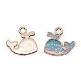 WYSIWYG 20pcs Whale Charms Pendant DIY Metal Jewelry Making KC Gold Color 14x12mm
