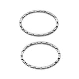 WYSIWYG 20pcs/lot 15x20mm Carved Oval Circle Connector Charms Pendant Diy Jewelry Findings Antique Silver Color EF3849