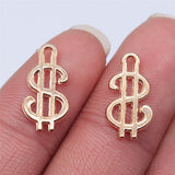 WYSIWYG 20pcs/lot 9x17mm Jewelry Making DIY Handmade Craft Charms US Dollar Sign Charms