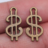 WYSIWYG 20pcs/lot 9x17mm Jewelry Making DIY Handmade Craft Charms US Dollar Sign Charms