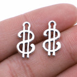 WYSIWYG 20pcs/lot 9x17mm Jewelry Making DIY Handmade Craft Charms US Dollar Sign Charms