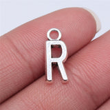 WYSIWYG 26pcs 16mm Alphabet A-Z Letters Charms Antique Silver Color Pendants Making DIY Handmade Tibetan Finding Jewelry