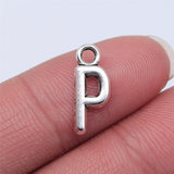 WYSIWYG 26pcs 16mm Alphabet A-Z Letters Charms Antique Silver Color Pendants Making DIY Handmade Tibetan Finding Jewelry