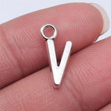 WYSIWYG 26pcs 16mm Alphabet A-Z Letters Charms Antique Silver Color Pendants Making DIY Handmade Tibetan Finding Jewelry