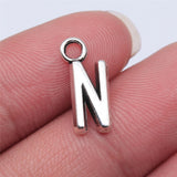 WYSIWYG 26pcs 16mm Alphabet A-Z Letters Charms Antique Silver Color Pendants Making DIY Handmade Tibetan Finding Jewelry