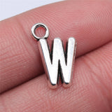WYSIWYG 26pcs 16mm Alphabet A-Z Letters Charms Antique Silver Color Pendants Making DIY Handmade Tibetan Finding Jewelry