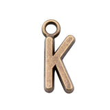 WYSIWYG 26pcs 16mm Charms Alphabet A-Z Letters Antique Bronze Color Pendants Making DIY Handmade Finding Jewelry