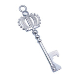 WYSIWYG 2pcs 23x73mm 2 Colors Crown Key Bottle Opener Charms Pendant For DIY Jewelry Making Handmade Jewelry Craft Findings