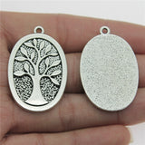 WYSIWYG 2pcs 25x38mm Life Tree Charms Antique Silver Color For Jewelry Making Zinc Alloy Charms Pendant DIY Jewelry Findings