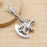 WYSIWYG 2pcs 32x53mm Viking Faucet Ax Charms Antique Silver Color For Jewelry Making Charms Pendant DIY Jewelry Findings