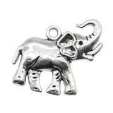 WYSIWYG 2pcs 33x30mm 2 Colors Antique Bronze Elephant Pendants Charm Lucky Pendant Elephant Elephant Pendant