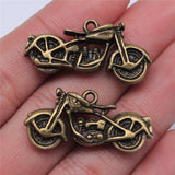 WYSIWYG 2pcs 34x16mm 3D Motorcycle Charms Pendant Antique Making Pendant DIY Handmade Jewelry
