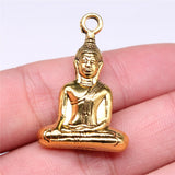WYSIWYG 2pcs 35x23mm 3 Colors Antique Gold Color Antique Silver Color Antique Bronze Buddha Pendant Buddha Statue Charm