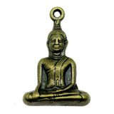 WYSIWYG 2pcs 35x23mm 3 Colors Antique Gold Color Antique Silver Color Antique Bronze Buddha Pendant Buddha Statue Charm