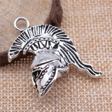 2pcs 36x28x14mm 3D Retro Roman Trojan Soldier Helmet Charm Pendant For Jewelry Making Necklace Making h0989