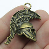 2pcs 36x28x14mm 3D Retro Roman Trojan Soldier Helmet Charm Pendant For Jewelry Making Necklace Making h0989