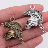 2pcs 36x28x14mm 3D Retro Roman Trojan Soldier Helmet Charm Pendant For Jewelry Making Necklace Making h0989