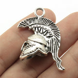 2pcs 36x28x14mm 3D Retro Roman Trojan Soldier Helmet Charm Pendant For Jewelry Making Necklace Making h0989