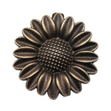 WYSIWYG 2pcs 37mm Pendant Flower Sunflower Sunflower Flower Charm Pendants Antique Silver Color Sunflower Pendants