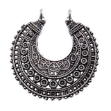 WYSIWYG 2pcs 38x37mm Antique Silver Color Crescent Pendant Earring Connector For Jewelry Making