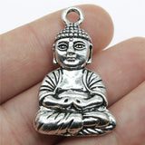 WYSIWYG 2pcs 39x23mm 3 Colors Antique Gold Color Antique Bronze Buddhism Buddha Statue Pendant Buddha Statue Charm