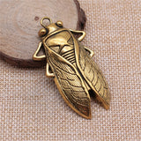 WYSIWYG 2pcs 4 Colors 62x34mm Cicada Charms Pendant For Jewelry Making DIY Jewelry Findings