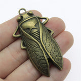 WYSIWYG 2pcs 4 Colors 62x34mm Cicada Charms Pendant For Jewelry Making DIY Jewelry Findings