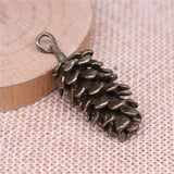 WYSIWYG 2pcs 40x15mm Antique Silver Color Big 3D Pine Cones Charms Pendant For Jewelry Making DIY Jewelry Findings