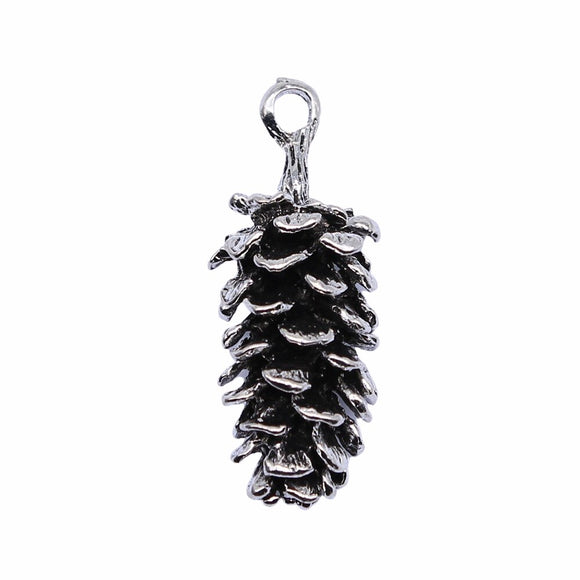 WYSIWYG 2pcs 40x15mm Antique Silver Color Big 3D Pine Cones Charms Pendant For Jewelry Making DIY Jewelry Findings
