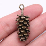 WYSIWYG 2pcs 40x15mm Antique Silver Color Big 3D Pine Cones Charms Pendant For Jewelry Making DIY Jewelry Findings