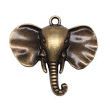 WYSIWYG 2pcs 40x44mm Antique Silver Color Elephant Charms For Jewelry Making