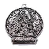 WYSIWYG 2pcs 42x36mm Buddha Statue Charms For Jewelry Making Antique Silver Plated Antique Bronze Color Jewelry Findings