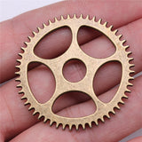 WYSIWYG 2pcs 42x42mm 2 Colors Gear Steampunk Pendant Charms Jewelry Making DIY Handmade Craft Charms