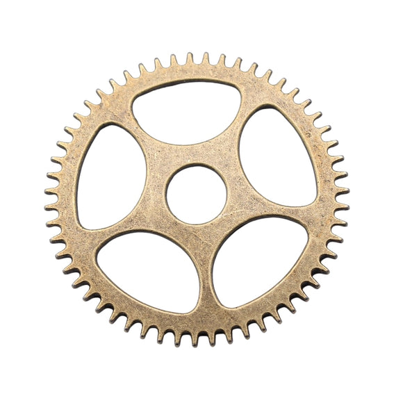 WYSIWYG 2pcs 42x42mm 2 Colors Gear Steampunk Pendant Charms Jewelry Making DIY Handmade Craft Charms