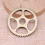 WYSIWYG 2pcs 42x42mm 2 Colors Gear Steampunk Pendant Charms Jewelry Making DIY Handmade Craft Charms