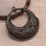 WYSIWYG 2pcs 42x46mm Charm Earrings Connection For Jewelry Making Antique Silver Color Antique Bronze Earrings Connecter Charms