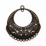 WYSIWYG 2pcs 42x46mm Charm Earrings Connection For Jewelry Making Antique Silver Color Antique Bronze Earrings Connecter Charms