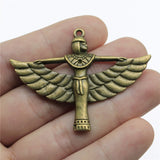 WYSIWYG 2pcs 42x56mm Pendant Winged Woman Egyptian Goodness Charm Pendants For Jewelry Making Egypt Goodnesspendants EF3950