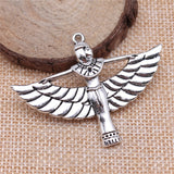WYSIWYG 2pcs 42x56mm Pendant Winged Woman Egyptian Goodness Charm Pendants For Jewelry Making Egypt Goodnesspendants EF3950