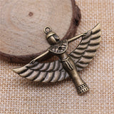 WYSIWYG 2pcs 42x56mm Pendant Winged Woman Egyptian Goodness Charm Pendants For Jewelry Making Egypt Goodnesspendants EF3950