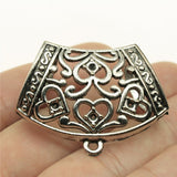 WYSIWYG 2pcs 43x32mm Bail Beads Scarf Buckle Antique Silver Color For DIY Jewelry Making Jewelry Findings Jewelry Accessories