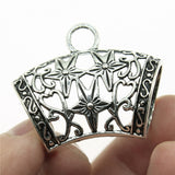 WYSIWYG 2pcs 43x36x23mm Star Scarf Bail Beads Fit For Jewelry Making DIY Scarf Bail Beads Charm Scarf Buckle