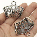 WYSIWYG 2pcs 43x36x23mm Star Scarf Bail Beads Fit For Jewelry Making DIY Scarf Bail Beads Charm Scarf Buckle